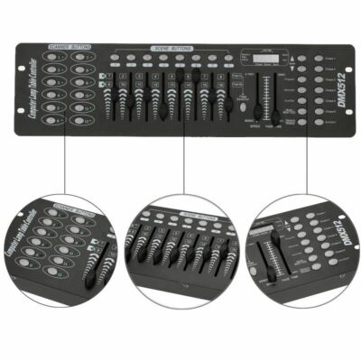 192 Kanäle DMX512 Controller Konsole 240 Szenen DMX512-Controller DMX-Lichtpult
