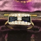 Lab Created 1.50CT Round Cut Diamond Art Deco Vintage Ring 14K 2-Tone Gold Over