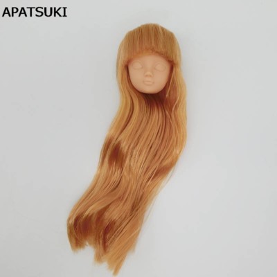 Practice Makeup Doll Head For 11.5'' Doll Heads Practicing Head Golden Long Hair
