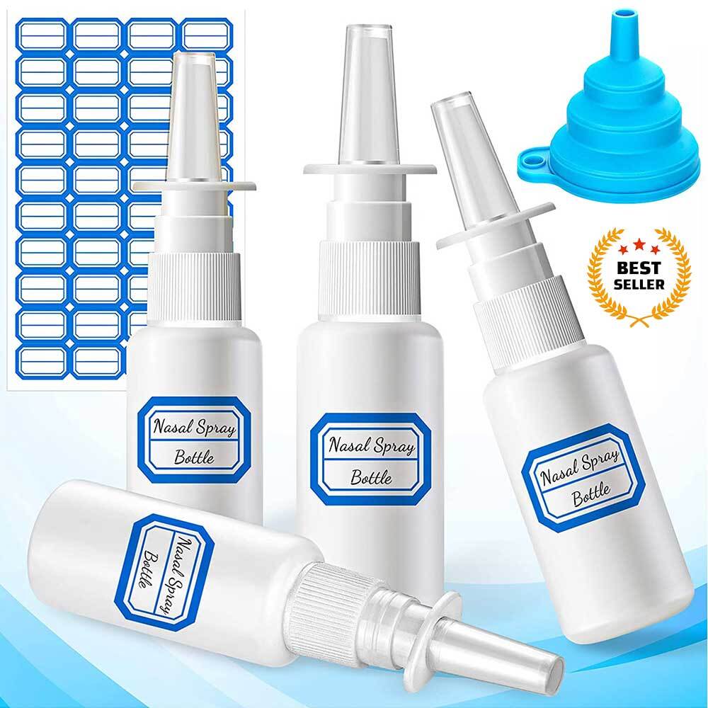 Small Empty Nasal Spray Bottle Decongestant Pump Mist Bottles Funnel