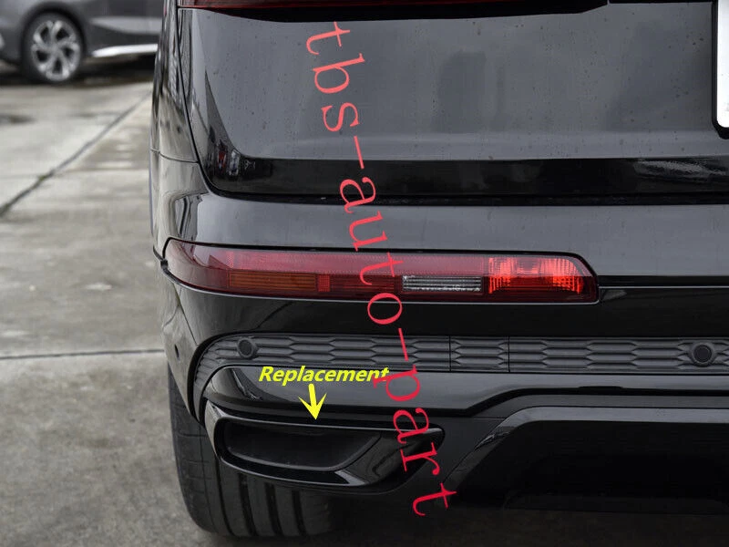 Fit For Audi Q7 Sline 2020-2023 Glossy Black Left Rear Exhaust pipe Trim Frame - Image 4 of 4