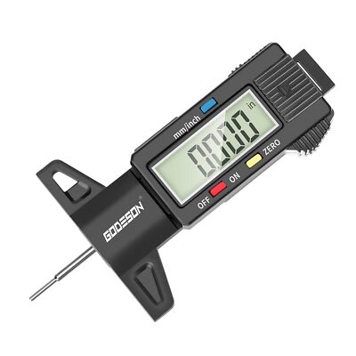 Digital Tyre Tread Depth Gauge UK0-25.4 Mm Inch Tyre Guage Digital with Large...