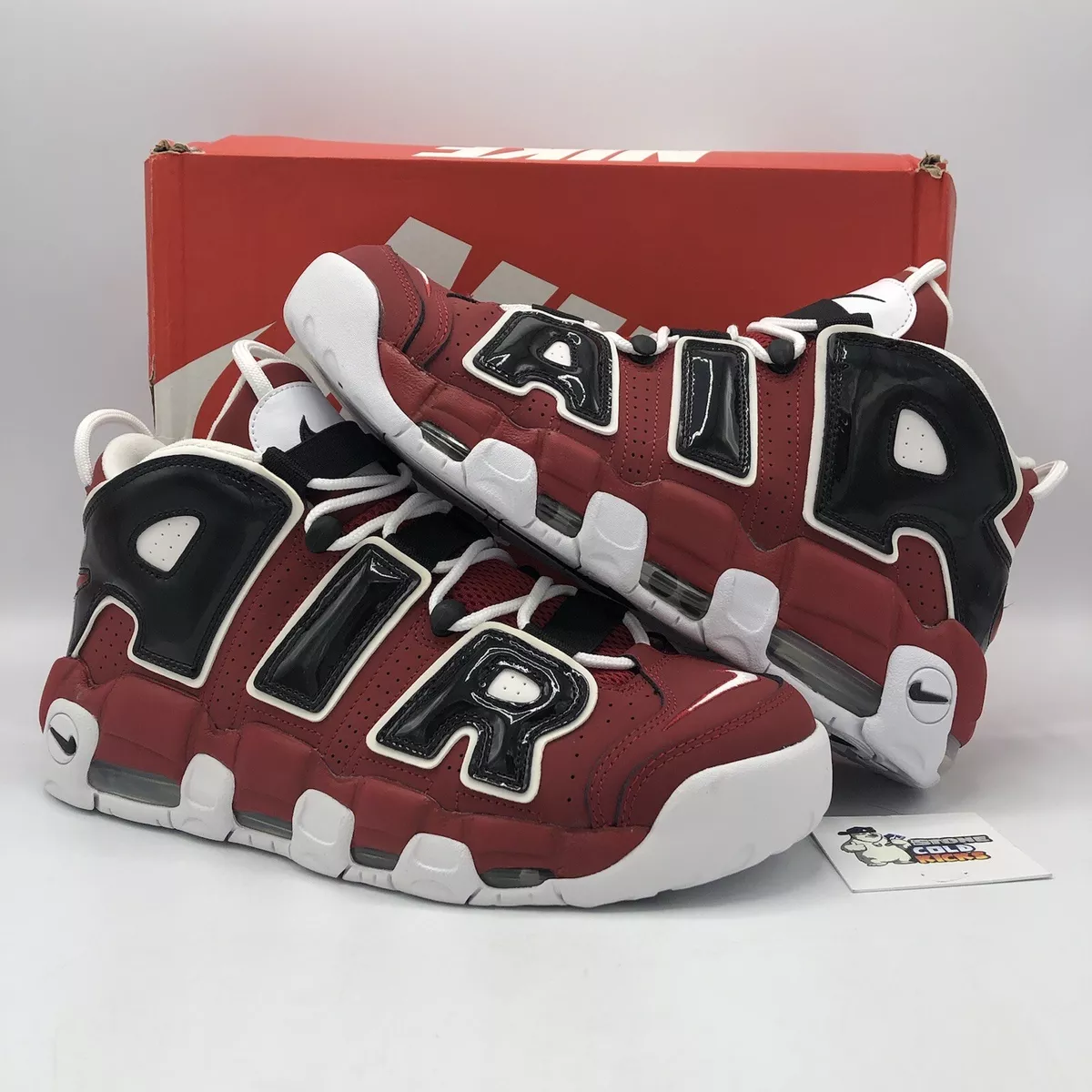 Nike Air More Uptempo ‘96 Bulls Red Black Size 11 921948-600 Pippen Jordan  Chi