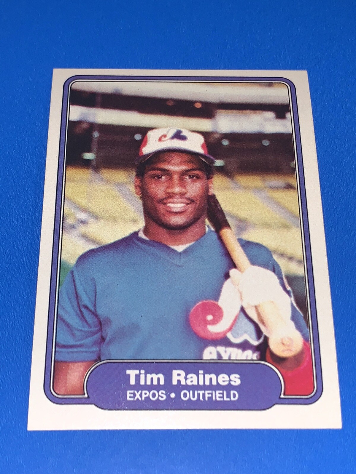 1982 Fleer Tim Raines Baseball Card #202 Montreal Expos Set Break NM-MINT