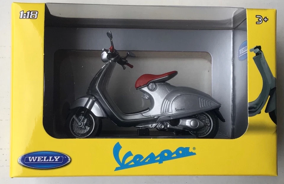 Welly Motorroller 1:18 Modelle ,,Vespa 946 silbergrau,, Klassiker ,NEU in OVP, - Bild 2 von 2
