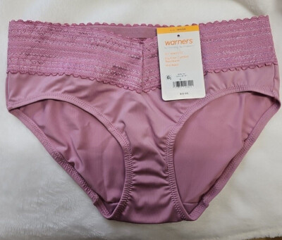 Culotte Hipster Warner's No Pinch - Taille 5 - Beige à Pois - Nylon Confortable - Neuf Avec étiquette