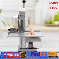 650W Electric Commercial Frozen Meat Bone Saw Butcher Band Saw Cutting Machine