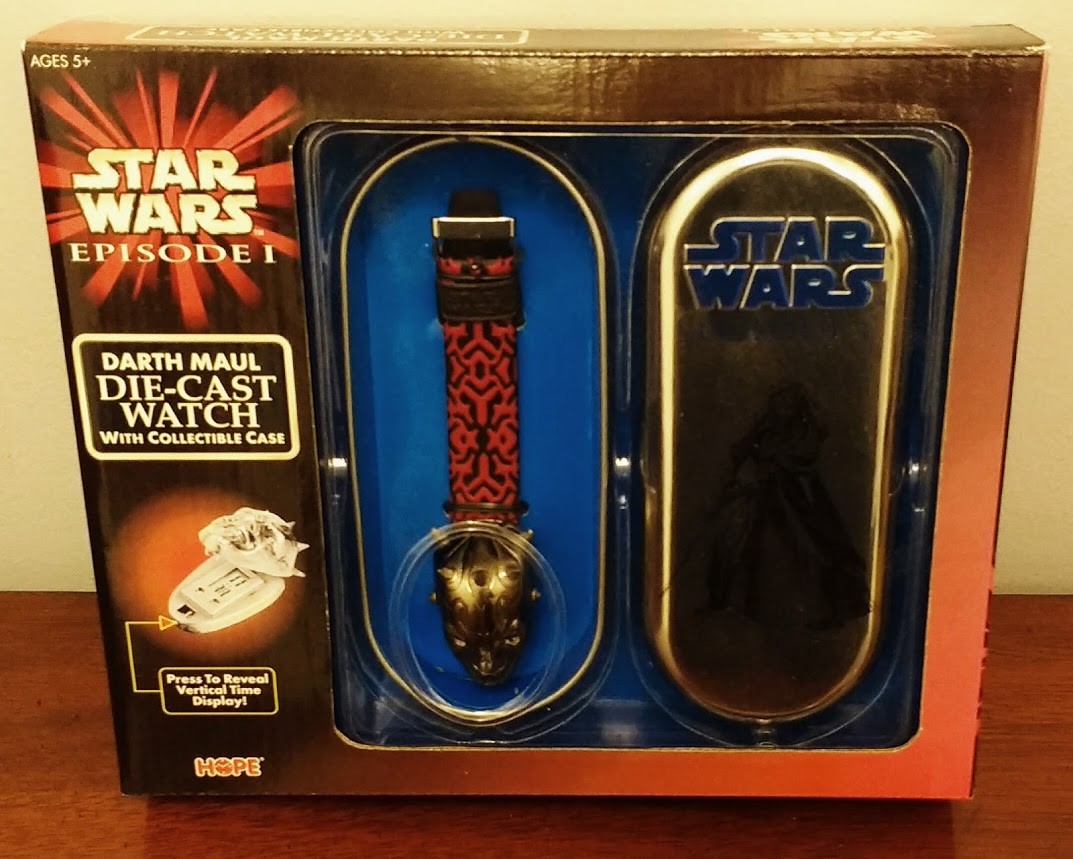 NIB STAR WARS DARTH MAUL Die Cast Watch - 1999 Episode 1