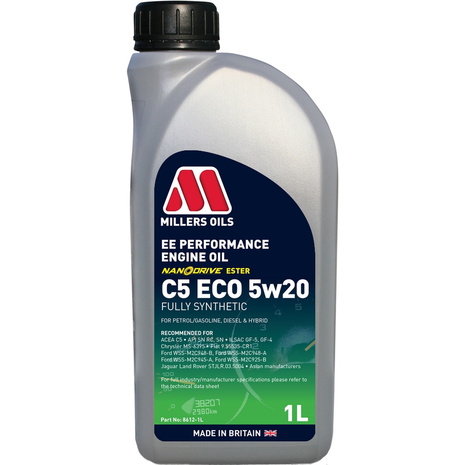 Millers Oils EE Performance C5 ECO 5w-20 Fully Synthetic Engine Oil - 1L 1 Litre
