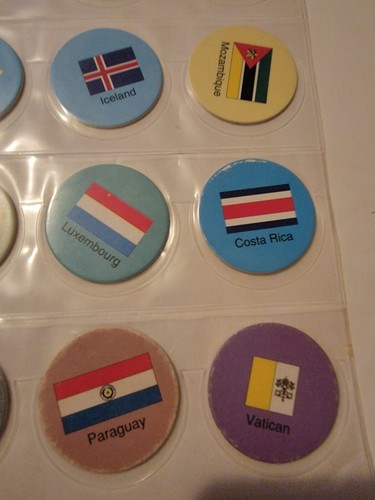 Lot Of 20 POGs Various Countries Country Flags Earth World - Picture 3 of 5