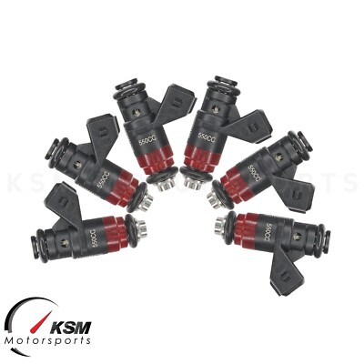 6 x 52lb 550cc fit Deka Compact Short Fuel Injectors FI114700 EV1 High Impedance