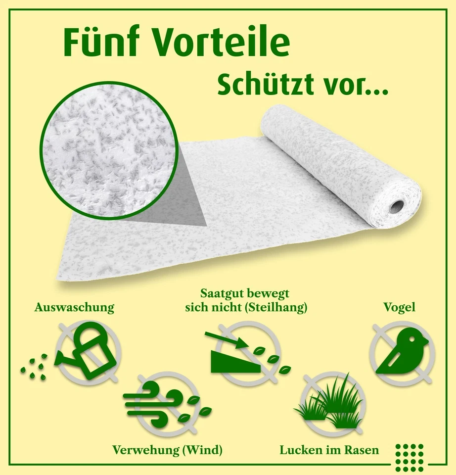 ARPON Matte mit integrierten Rasensamen-Rasenrolle Gras auf der Rolle-Rasenmatte - Bild 4 von 4