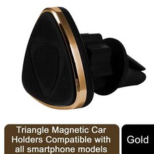 Triangle Magnetic Car Holders Compatible with all smartphone models Gold
