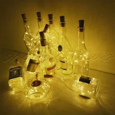 20LEDs Wine Bottle Light Cork Shaped String Fairy Wire Night Light Colorful Lot