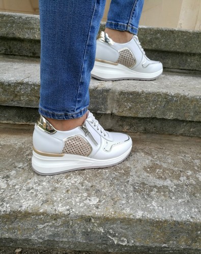 SNEAKERS DONNA BIANCHE H18514 SNEAKER DONNE BIANCO ZEPPE PRIMAVERA ESTATE  2021 | eBay