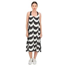 adidas X Marimekko Tank Dress Fashion Midi Kleid Sommerkleid H20489 Schwarz Weiß