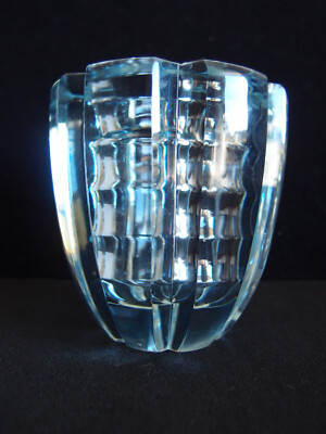 Kleine Vase mit inneren Wellenform, Orrefors, Entwurf E. Öhrström um 1939