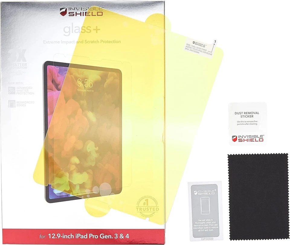 InvisibleShield Glass + Tempered Glass Screen Protector for Apple iPad Pro 12.9" - Image 3 of 4