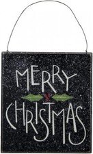 PBK Christmas Decor - Black Merry Christmas Sign