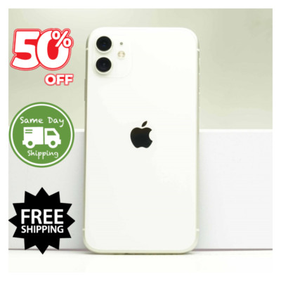 Apple iPhone 11 6.1  Unlocked 128GB-64GB Verizon AT&T Boost 4G LTe - White