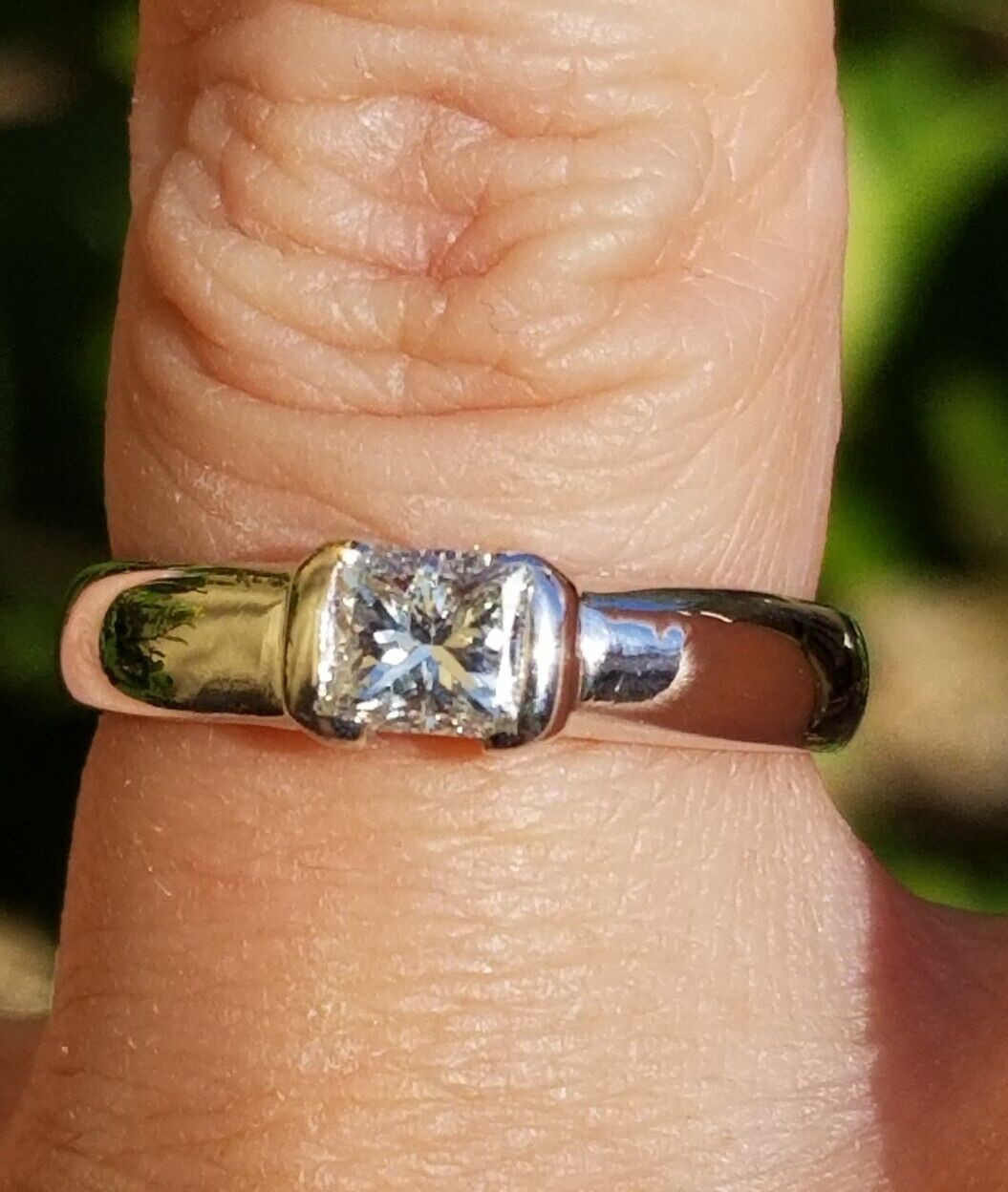 Beautiful Princess Solitaire Natural Diamond 14k … - image 15