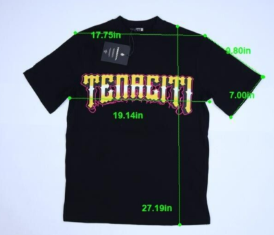 Tenaciti Studios Black Heavyweight Cotton Short Sleeve Tee Skull