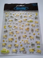 Scrapbooking Crafts Stickers Ewes Sheep Lambs Fences Stars Moon Grass Babies D 