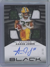 2020 Panini Black AARON JONES Capstones Patch Auto #'d 50
