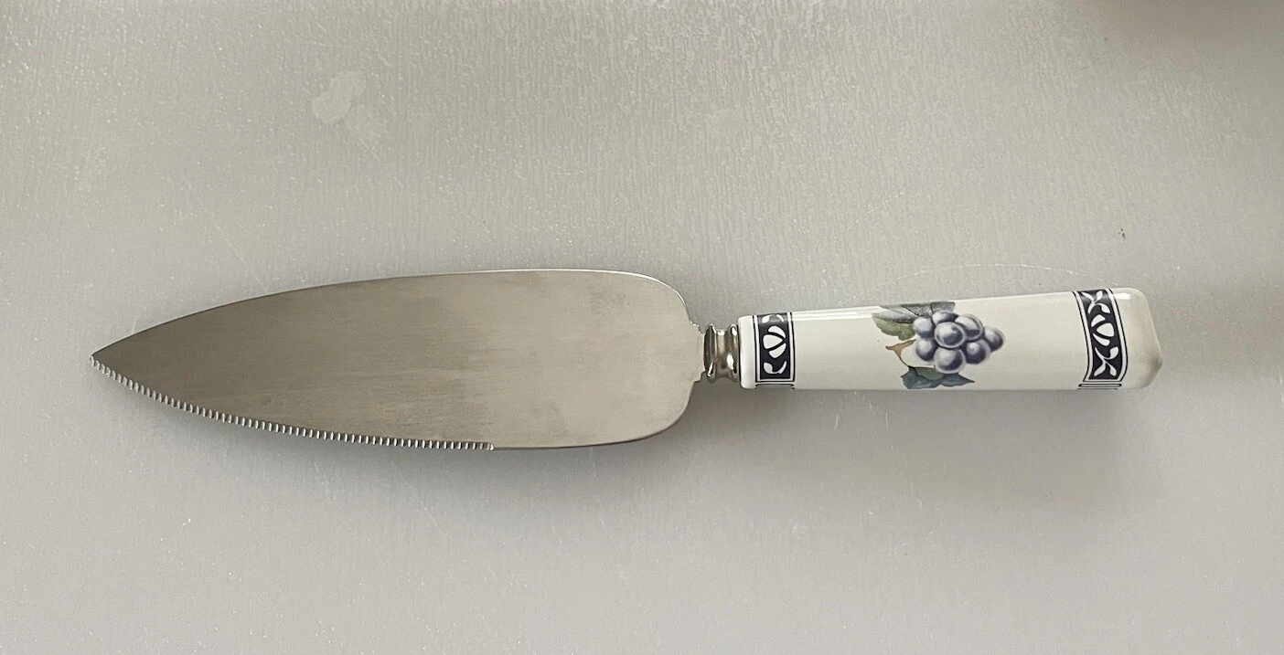 Vintage Sheffield England Stainless Steel Cake Knife Serving Serrated Server 10”