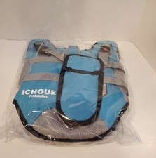 Dog Life Jacket Vest Blue Small Swimming Floating Removable Chin Float Reflects