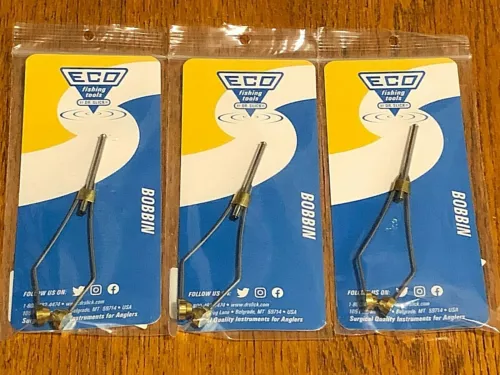 3 Fly Tying Bobbins w/ Glass Inserts, Fly Tying, NR