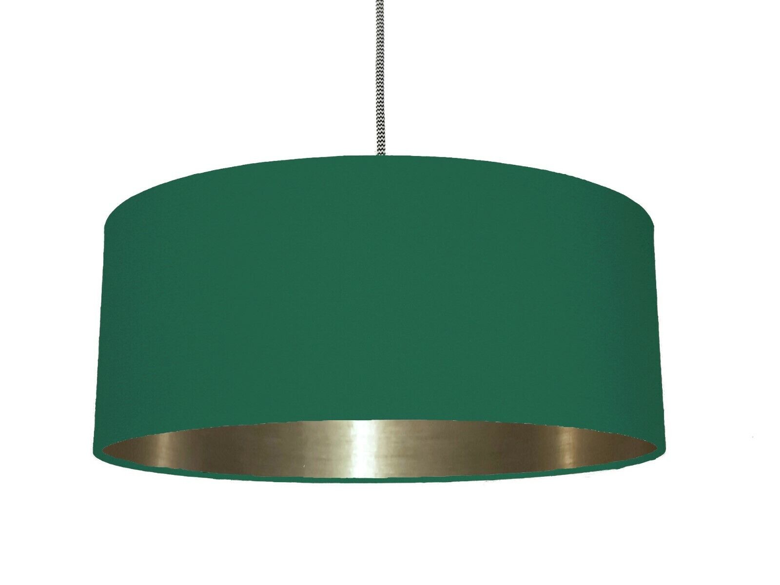 Handmade Dark Green Fabric lampshade *6 Brushed Metallic Linings* Copper Silver GORĄCE domowe