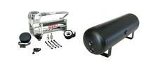 Viair 444C Chrome Air Compressor W/ 4 Gallon Black 6 Port Aluminum Air Tank