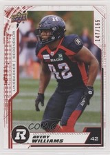 2020 Upper Deck CFL Red 147/165 Avery Williams #75 o1h