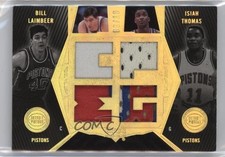 2007-08 UD Black Gold 9/10 Bill Laimbeer Isiah Thomas #DP-LT Dual Patch HOF 06bg