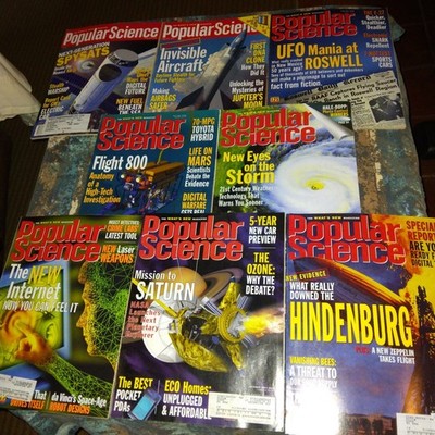 Group of 8 issues Popular Science Magazine 1997 -  April through November - V.G.