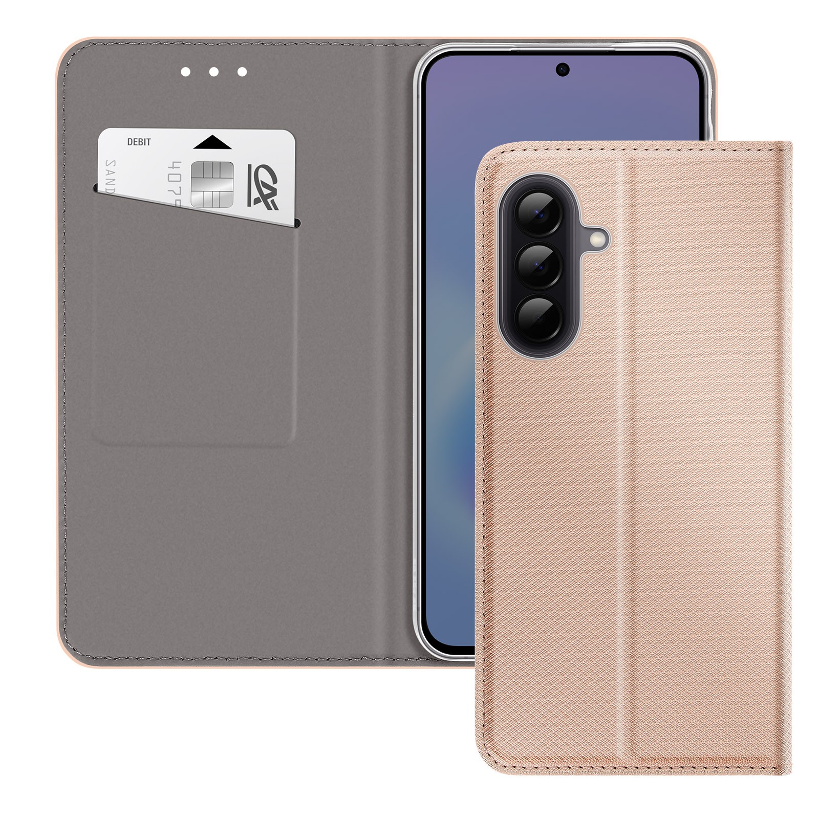Housse Galaxy A57 Antichoc à Rabat Support et Rangement Carte
