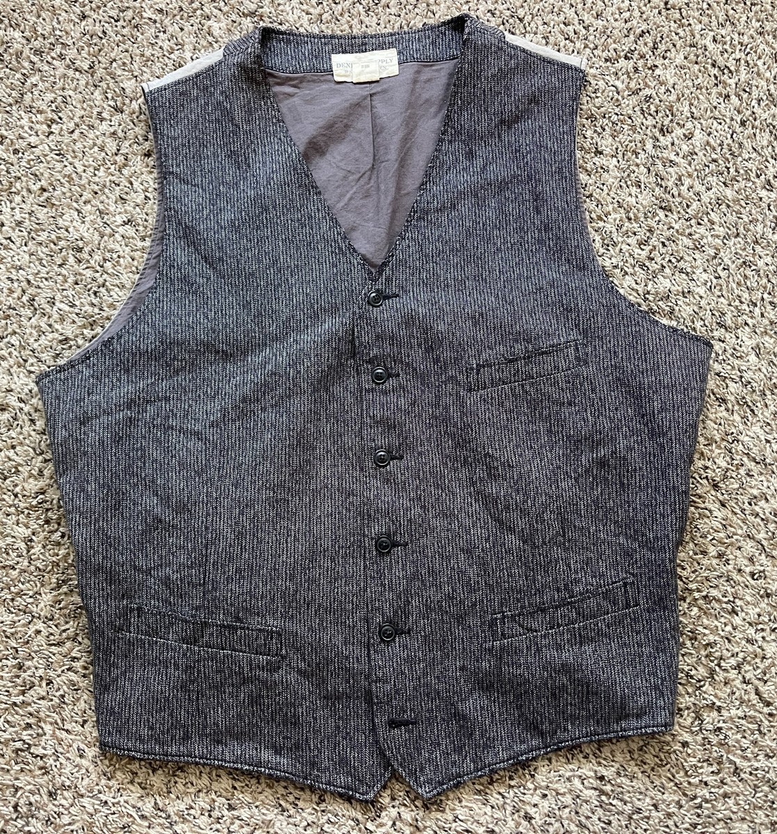 Denim Supply Ralph Lauren Vest Mens XXL Waistcoat Back Buckle