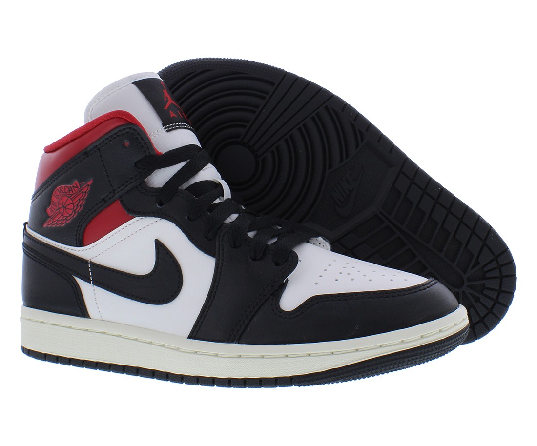 Nike Air Jordan 1 Mid Womens Shoes Size 6.5, Color: Black