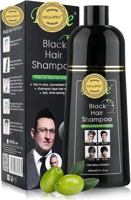 Dexe Black DYE Hair Shampoo Instant Hair Blackening 400 ml Bottle UK Stock