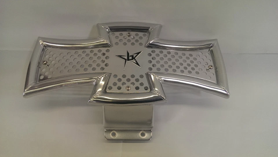 Blingstar Maltese Cross Front Bumper Polished Aluminum Yamaha Raptor 700 700R Foto 4 de 4