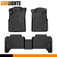 Floor Mats Fits Toyota Tacoma 2005-15 Double Cab Tpe All Weather Rubber Liners Floor Mats Fits Toyota Tacoma 2005-15 Double Cab Tpe All Weather Rubber Liners