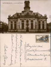 Ansichtskarte Saarbrücken Ludwigskirche 1928