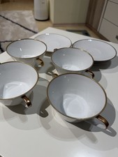 Vintage Porzellan Kaffeetassen mit Goldrand – Bavaria 