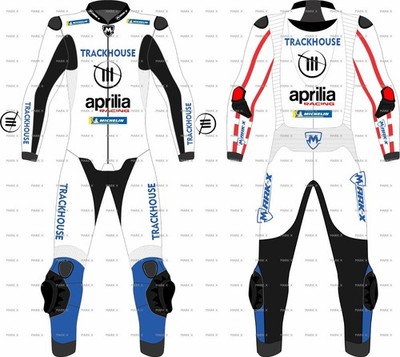 Markx Aprilia Motorcycle Racing Suit Men's Leather Motorbike Riding Sports Armor