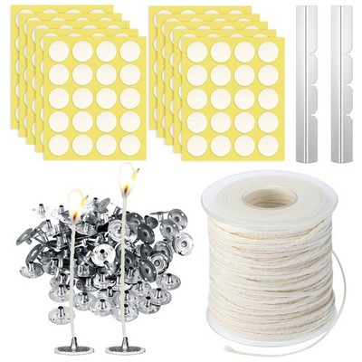 Candle Making Kit, Geflochtener Docht, Wick Sustainer Tabs, Wick Stickers, 5523