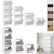 Schuhregal 1-4 Klappen Schuhschrank Schuhkipper Schuhkommode Schuhablage Kommode