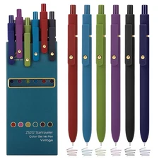 Ddaowanx Colorful Gel Pens, 0.5mm Fine Point Retractable,Multi Colored Pens for