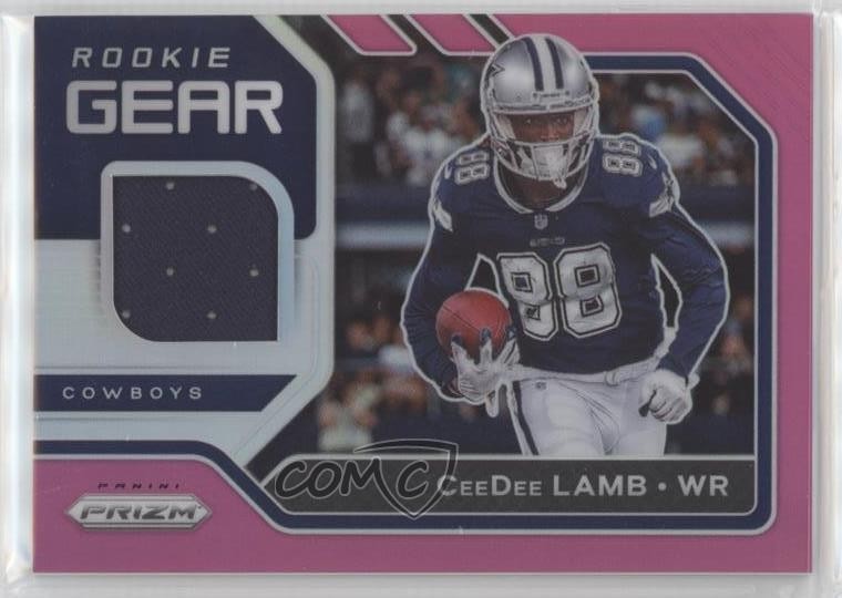 2020 Panini Prizm Rookie Gear Pink Prizm CeeDee Lamb #7 RC 0u1n