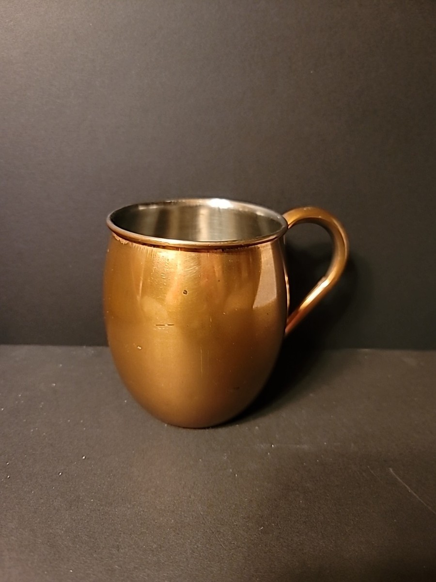 Vintage Large Copper Beer Moscow Mule Mug Smooth SIde Copper
